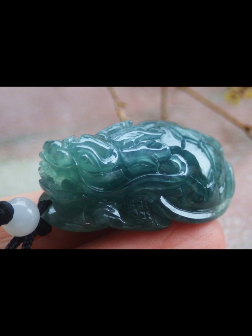 Exquisite dragon turtle certificate jadeite jade peace dragon turtle pendant